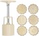 3D Cookie Cutter Press Flower Moon Cake Mold with Set 6 Pcs Pattern Baking Accessories for Pastry Mold Bakware - Muffin Fondant - Cupcake Dessert - Eid &amp; Mid-Autumn Festival