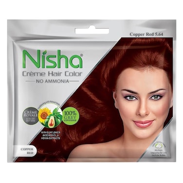 Nisha Creme Hair Colour 5.64 Copper Red 40ml