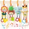 Tumama Baby Toys For 0, 3, 6, 9, 12 Months, Handbells Rattles, Soft Plush Early Development Stroller Car Infant, Newborn Birthday Gifts, 4 Pack