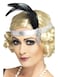 Silver Satin Charleston Headband