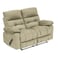 In House Velvet Double Recliner Chair - Dark Ivory - NZ60