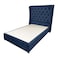 In House Lychee Velvet Bed Frame - Single - 200x90 cm - Dark Blue