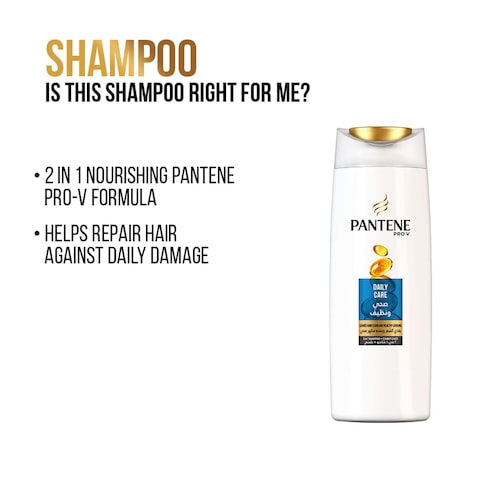 Pantene Pro-V Shampoo &amp; Conditioner 2 In 1 Daily Care Leaves Hair Clean And Healthy Looking 1000 Ml