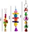 Doreen 7pcs Bird Swing Toys Parrot Cage Toys Swing Hanging Toys with Bell Pet Bird Cage Hammock Swing Toy Hanging Perch Toy（GC1336A）