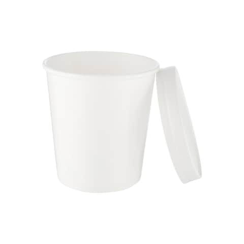 Hotpack Paper Noodle Bowl 16 ounce with Lid, 5 Pieces