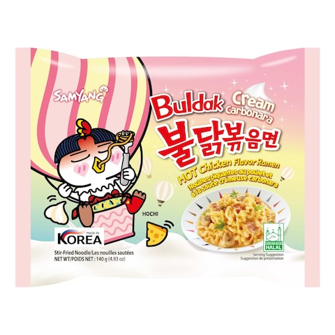 Buy Samyang Buldak Cream Carbonara Hot Chicken Flavour Ramen 140g in UAE