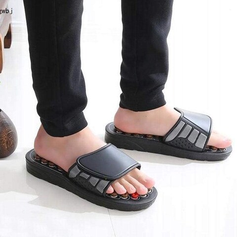 Generic Volwco Acupressure Massage Slippers, Reflexology Sandals With 78 Rotary Massage Therapy Ball And Adjustable Strap, Fight Against Plantar Fasciitis For Men Women (42-43)