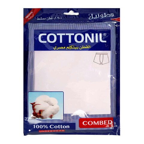 Cottonil Underwear Short Combed Small White