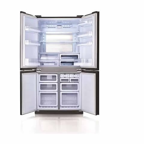 Sharp No-Frost Refrigerator- 605 Liters - Inverter Motor - Black - SJ-FS87V-BK