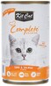 KitCat Kit Cat Complete Cuisine Wet Cat Food Tuna and Salmon In Broth 150g, light orange and white