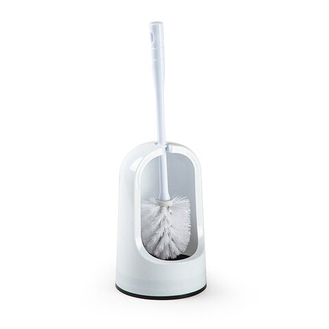 Plastic Forte Toilet Brush With High Stand, 40cm, White