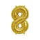 The Party Popper - 40 INCH Gold COLOR NUMBER BALLOONS (NUMBER 8)