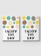 Lowha Spiral Notebook With 60 Sheets And Hard Paper Covers With Enjoy The Day Doodle Circles Design, For Jotting Notes And Reminders, For Work, University, School
