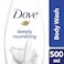 Dove Deeply Nourishing Body Wash, for instant moisturising, Original, with no Sulfates or Parabens, 500ml