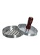 Generic Round Shaped Burger Press -Silver/Brown