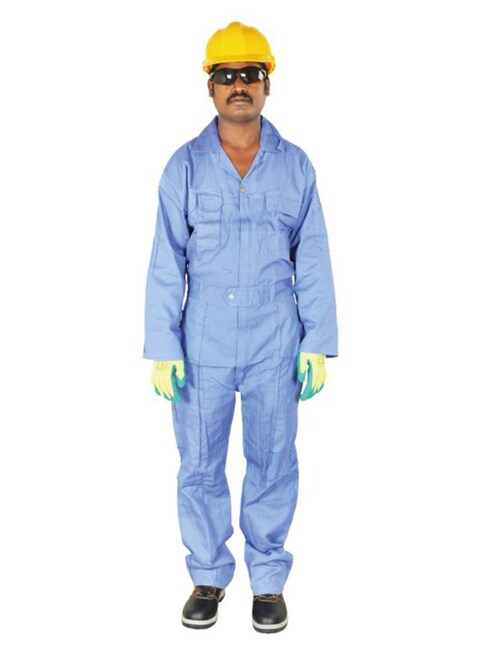 Vaultex - Cotton Safety Coverall Petrol Blue XXL