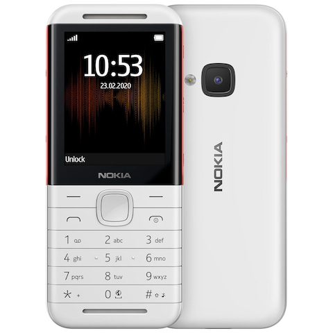 نوكيا 5310 – 2.4 بوصة 16 ميجابايت/8ميجابايت ثنائي الشريحة بشبكة الجيل الثاني – أبيض/أحمر