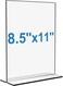 Generic Maxgear Acrylic Sign Holder 8.5X11 Inches, Double Sided Table Top Display Stand, Acrylic T Shape Bottom Loading, Acrylic Display Holder Menu Ad Frame (12 Pack)