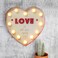 Retro LOVE Metal Heart with LED Lights 23cm