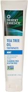 Desert Essence Tea Tree Oil Toothpaste, Mint, 6.25 Oz, Refreshing Taste, Deep Cleans Teeth &amp; Gums, Helps Fight Plaque, Sea Salt, Pure Essential Oil, Baking Soda, Promotes Healthy Mouth
