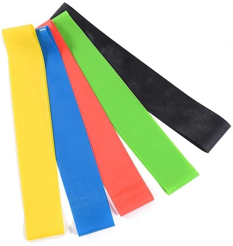 Generic 50Cmx5Cm Yoga Rubber Resistance Bands Indoor Outdoor Fitness Equipment 0.4Mm-1.2Mm Pilates Sport Training Workout Elastic Bands