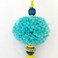 Pompom Fluffy Hanging Charm Blue 33cm