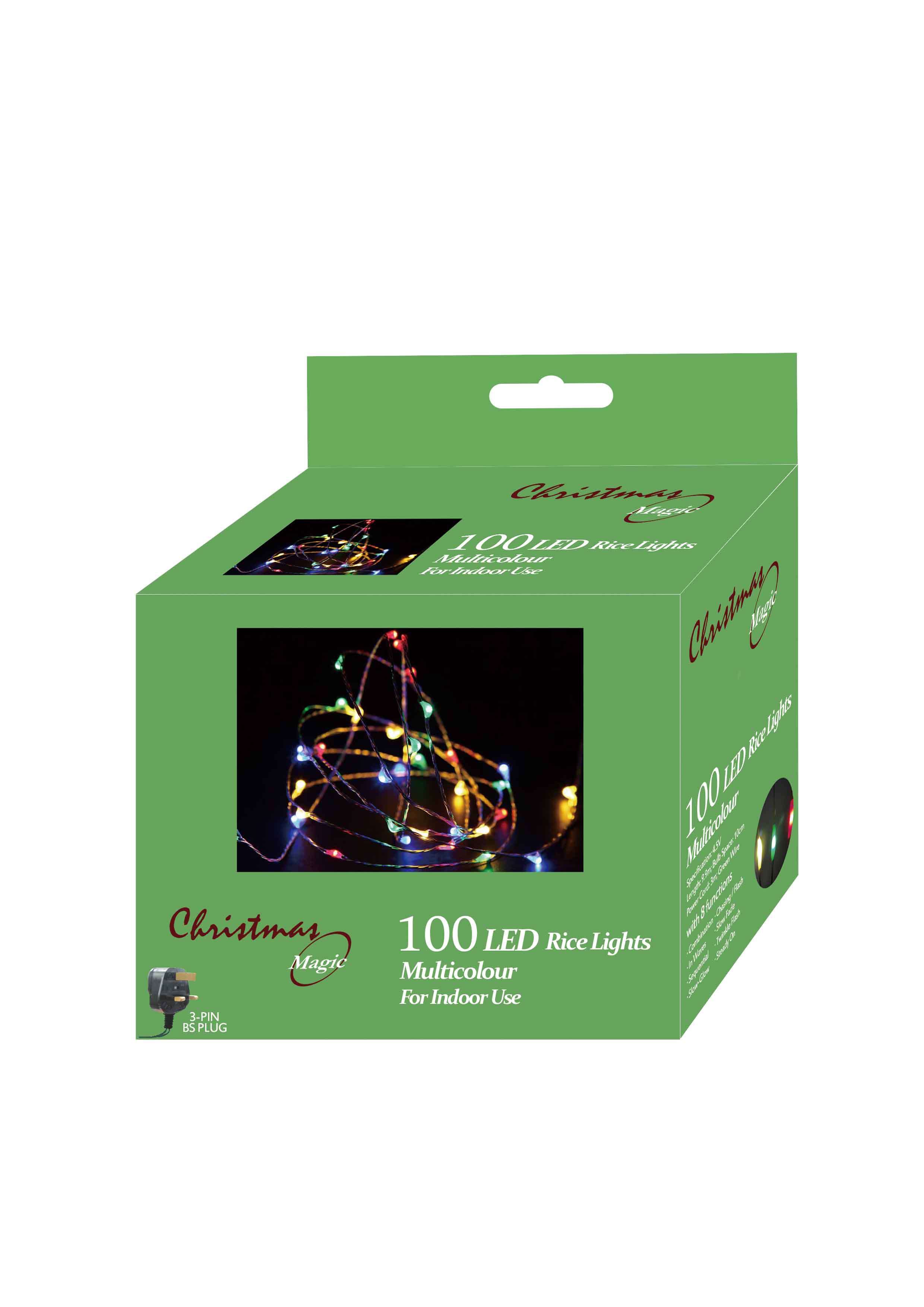 Buy 100 LED Rice Lights Multicolour 9.90m Online | Carrefour UAE