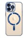 MagSafe Case Magnetic Clear Soft TPU Plating Case Wireless Charging Compatible Shockproof Camera Lens Protection For Apple iPhone 14 Pro Blue