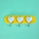 Royalford Heart Self Adhesive Sticky Hook 3-Piece Hooks, Yellow/White