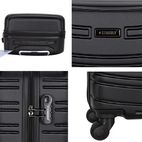 Single Hardside Spinner ABS Trolley Luggage With Number Lock 20 Inches
