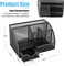 Desk Organizer, MesDesk Organizer, Mesh Multifunctional Desktop Caddy Pen Holder with 6 Compartments and 1 Drawer, Black Stationary Holder for Home, Office Supplies, School, Classroom, Workshop