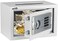 Electronic Digital Safe Box with Cash Deposit Drop-In Slot (20x31x20cm) White