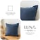 Luna Home 1 Piece 50*50cm Size, 100% Linen Cushion Cover, Solid Lake Blue