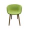 Jilphar Fabric Dining Chair with Wooden Legs JP1330C, Green