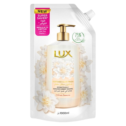 Lux Velvet Jasmine Perfumed Hand Wash Pouch 1l White