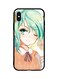 Theodor - Protective Case Cover For Apple iPhone X Girl One Eye Close