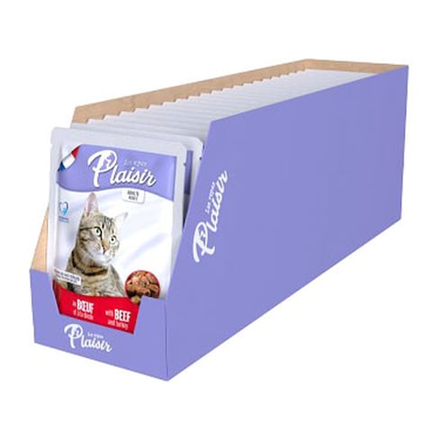 Les Repas Plaisir Beef And Turkey In Gravy Cat Food 100g