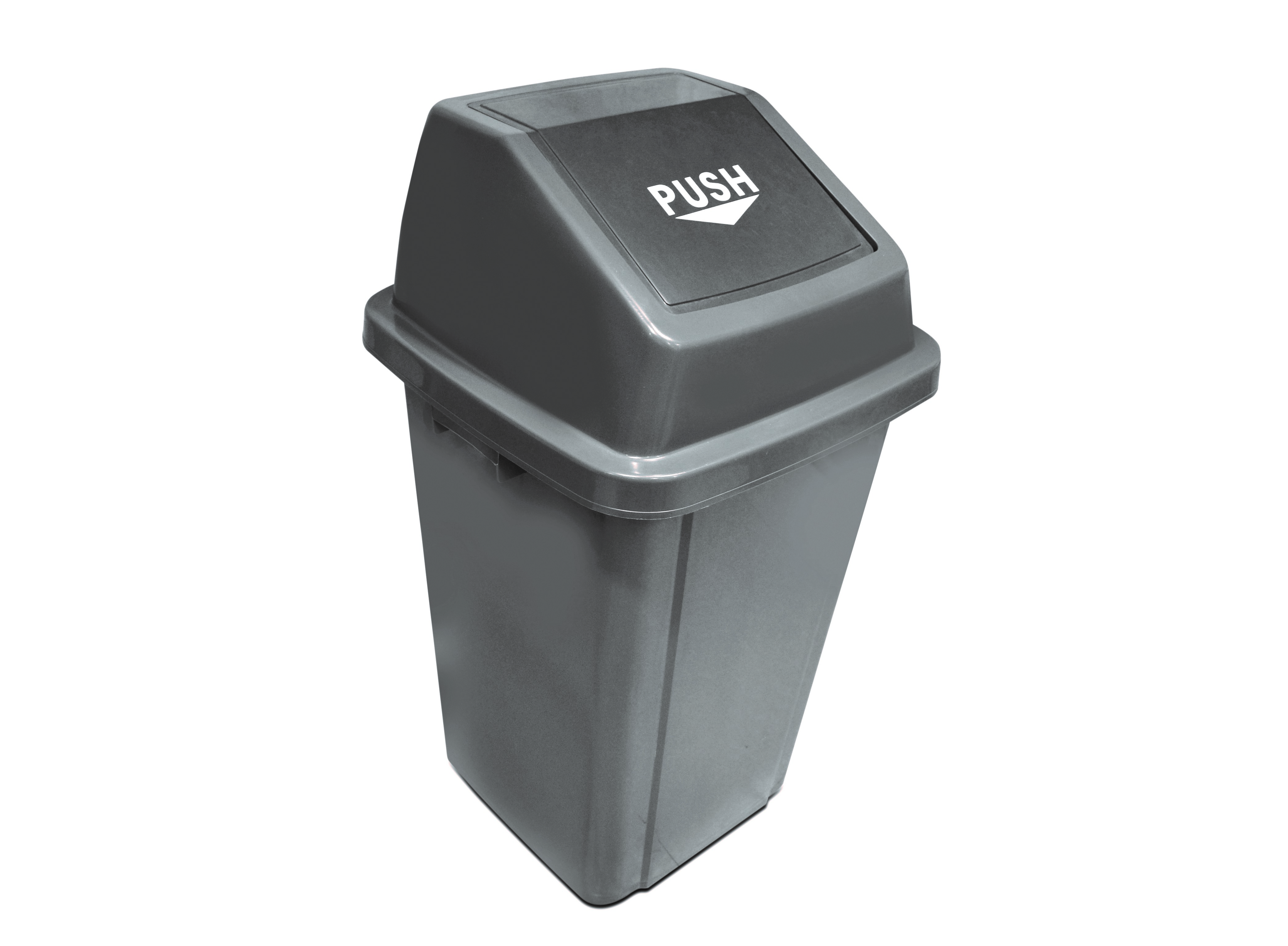 AKC Swing Top Quadrate Garbage Bin Grey 100L