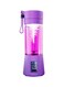 Generic Portable USB Charging Juicer 350ml Jc0002 Purple/Clear