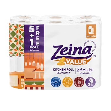 Zeina Kitchen Towel - 6 Roll