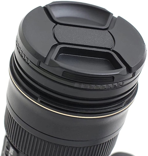 COOPIC 49mm Lens Cap Front Cover Protector Snap On Center Pinch Compatible with Canon Nikon Sony DSLR Cameras Etc,
