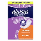 Buy Always Comfort Protect Daily Liners Econamy Pack 40 Count in Kuwait