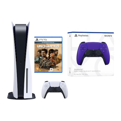 Sony PlayStation 5 Console With Unhcarted The Legacy of Thieves Collection And Dual Sense Wired