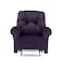 American Polo Velvet Rocking &amp; Rotating Recliner Chair - Dark Purple - American Polo