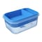 M-Design Lunch Set - 1.1L Lunch Box with 500ml Water Bottle and 3-Piece Cutlery Set - Blue