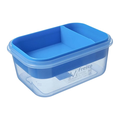 M-Design Lunch Set - 1.1L Lunch Box with 500ml Water Bottle and 3-Piece Cutlery Set - Blue