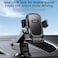 Yesido C262 Car Phone Mount Holder with Adjustable Silicone Lined Claw, Twill PU Leather Backing, Suction Cup Base - Black