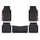 SPARCO PVC CAR MATS, BLACK/RED, 5PCS/SET