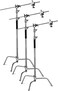 Coopic Pro Stainless Steel Reflector C-Stand Adjustable 10 Feet/3 Meters With 4 Feet/1.2 Meters Holding Arm And 2 Pieces Grip Head For Photography Studio Video Reflector,Monolight And Others (3-Pack)