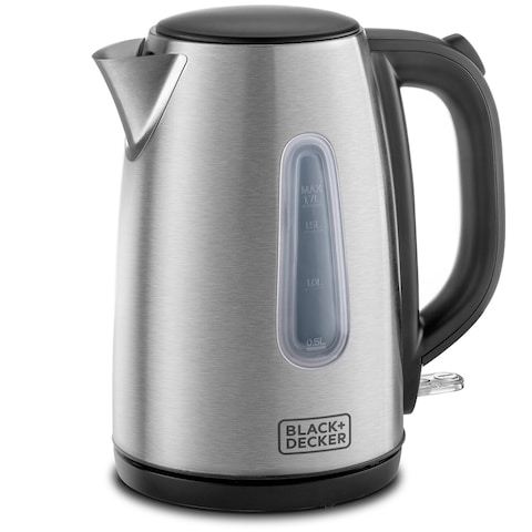 Black+Decker Stainless Steel Kettle 2200W JC450-B5 Silver